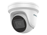 EtiamPro Cámara IP Domo de Red, cámara de vigilancia, 4 MP, Leds IR, visión Nocturna 30 m, Lente varifocal, tecnología WDR, función PoE, App Guarding Vision, para Interiores y Exteriores, Blanca