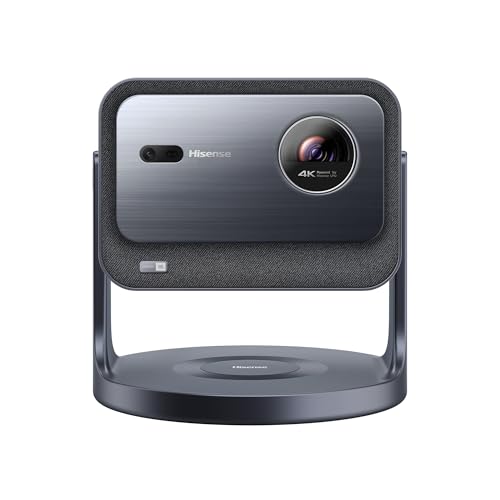 Hisense C2 - Mini Proyector Laser UHD 4K Smart TV, de 65 a 300 Pulgadas, 2000 Lumen, Dolby Vision Atmos, Audio JBL con Subwofer, Fuente Laser Tricolor, Zoom Digital, Autoenfoque, Contraste 1700:1