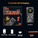 OSCAL Tank 1 Movil Resistente 5G, 48GB+512GB, 20000mAh 55W, Cámara 64MP+50MP+20MP Visión Nocturna, 6.78" FHD+120Hz & 2,01" Pantalla Sec., Dimensity 7050 Movil Irrompible Android 15, IP69K/NFC/OTG