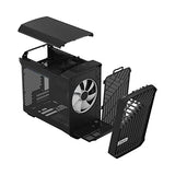 Fractal Design Torrent Nano RGB Black - Light Tint Tempered Glass Side Panels - Open Grille for Maximum Air Intake - 180mm RGB PWM Fan Included - Type C - mATX Airflow Mini Tower PC Gaming Case