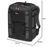 Lowepro Pro Trekker BP 450 AW II, Mochila Fotográfica para Exteriores, Tejido Reciclado, Espacio para Portátil/Tableta de 15", Maxfit, Cámara Mirrorless/DSLR, Negro/Gris Oscuro