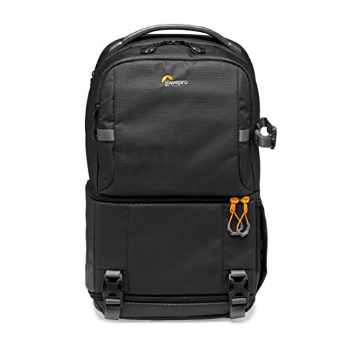 Lowepro Fastpack BP 250 AW III - Mochila para Cámara Refelx DSLR Sin Espejo, con Acceso QuickDoor, Compartimento Para Portátil de 13”, Para Cámaras Nikon D850, 300D Ripstop, Color Negro