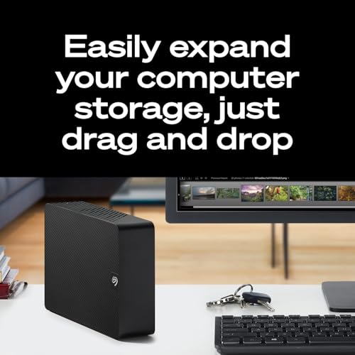 Seagate Expansion Desktop 24TB, Unidad De Disco Duro Externa HDD, 3.5 Pulgadas, USB 3.0, PC & Notebook, Rescue Services (STKP24000400)