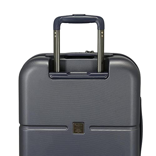 Pepe Jeans Kay Juego de maletas Azul 55/70 cms Rígida ABS Cierre TSA integrado 116L 7,54 kgs 4 Ruedas dobles Equipaje de Mano