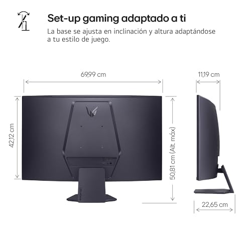 LG 32GS60QC-B - Monitor Ultragear, 32 Pulgadas QHD, 2560 x 1440, Panel VA, 16:9, HDMI, 1 ms, 180Hz, FreeSync, Conectividad Universal, Color Morado Grisáceo