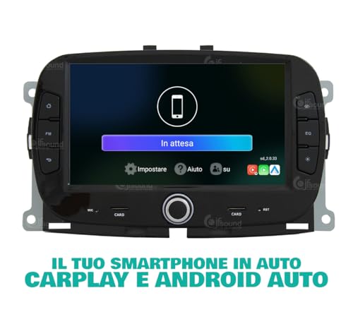 Radio de Coche para Fiat New 500 Android GPS Bluetooth WiFi USB Dab+ Touchscreen 7" 8core Carplay AndroidAuto
