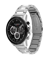 Tommy Hilfiger Reloj Analógico de Cuarzo Multifunción para Hombre con Correa de Acero Inoxidable Plateada - 1791890