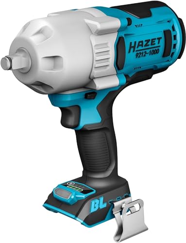 Hazet Llave de impacto inalámbrica 9212-1000LB/4, Herramienta para aflojar y apretar/apretar componentes, Par de apriete máximo: 1400 Nm, Mando cuadrado macizo de 12,5 mm (1/2 pulgada)
