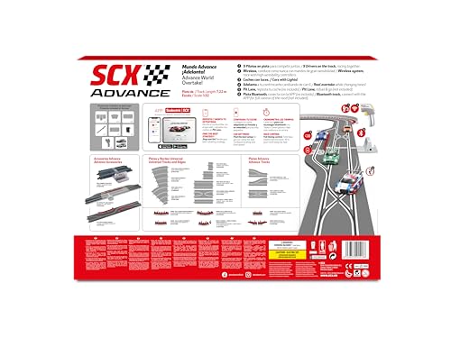 SCALEXTRIC - Circuito Advance - Pista de Carreras Completa - 2 Coches Incluidos - Escala 1:32 (Set Touring Series Advance)