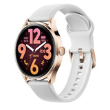 Ice-Watch - Ice Smart 3.0-1.2 Rose-Gold White AMOLED GPS - Reloj Conectado Redondo Rosa Oro para Mujer con Correa de Silicona - 025104 (1.20 Pulgadas)