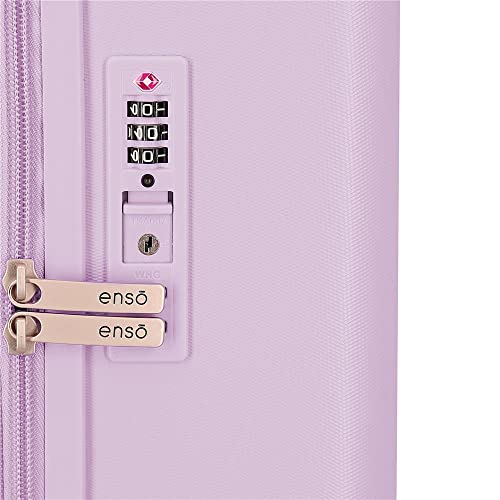 Enso Cute girl Maleta de cabina Morado 40x55x20 cms Rígida ABS Cierre TSA integrado 37L 3,22 kgs 4 Ruedas dobles Equipaje de Mano