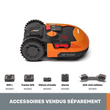 WORX Landroid S WR184E Robot cortacésped para jardines de hasta 400 m2 – 35% de inclinación – con conexión WiFi y plataforma de corte flotante – Control por aplicación – Programación multizona –