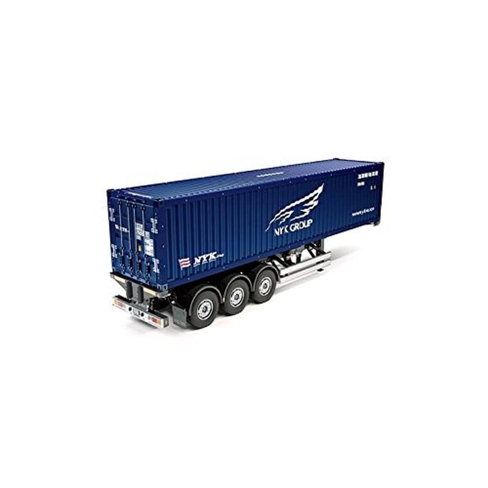 Tamiya-56330 Tractor Remolque contenedor RC 1:14 NYK, Color Azul, 40 ft (56330)