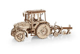 EWA Eco-Wood-Art ARADO 3D de Madera-Rompecabezas para Adultos y Adolescentes, 14+ -Montaje sin pegamento-325 Piezas, Color natuurlijk, Medium (Tractor BELARUS-82.3 with PLOW)
