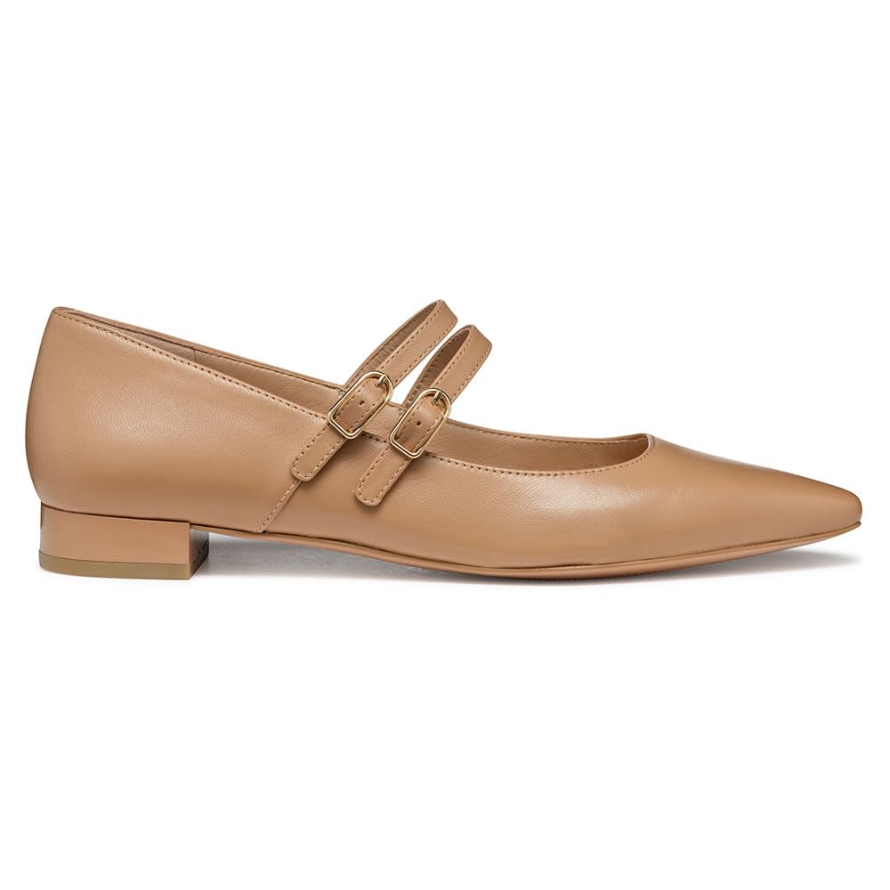 Geox D GISELDA15 C, Bailarinas Planas Mujer, Beige, 39.5 EU