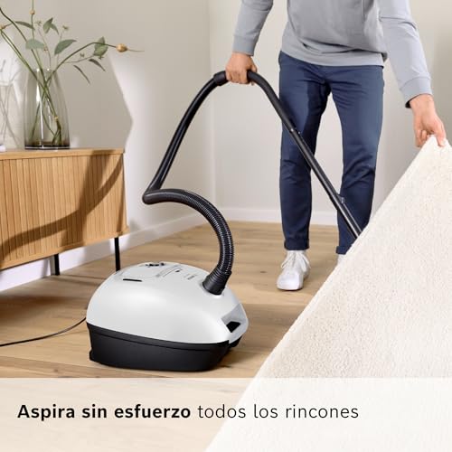 Bosch - Aspirador con Bolsa, Serie 4, Volumen XL de Bolsa de Polvo, Boquilla para Ranuras y tapicería, Blanco, BGB41WH1