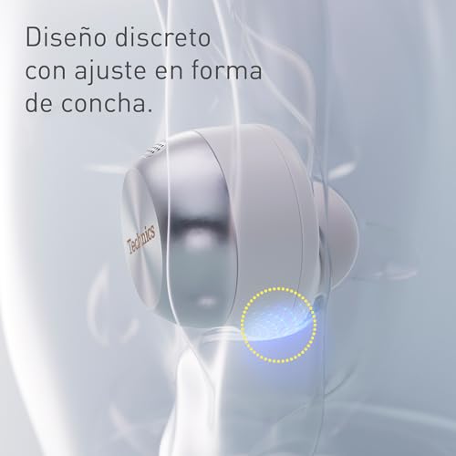 Technics EAH-AZ100E-K Auriculares Inalámbricos con Cancelación De Ruido, Bluetooth Multipunto, Voice Focus AI, Cómodos Auriculares Internos, Color Negro