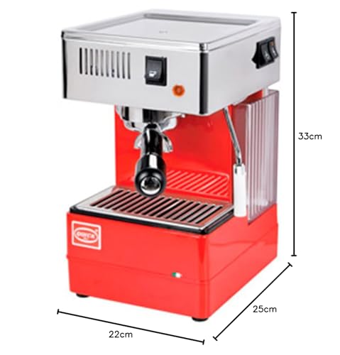 Quick Mill MOD.0820 Independiente Máquina espresso 1,8 L Manual - Cafetera (Independiente, Máquina espresso, 1,8 L, De café molido, 1080 W, Rojo, Plata)