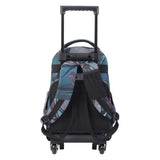 TOTTO - Mochila Escolar con Ruedas Eco-Friendly, Modelo Resma, Capacidad 20 L, Bolsillo para PC 14" y Bolsillos para Botella, Correas en S para Mayor Comodidad, Resistente, Estampado Lienzo