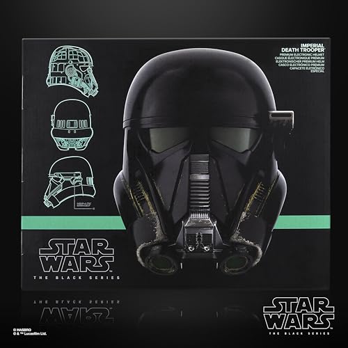Star Wars The Black Series, Casco electrónico premium de Imperial Death Trooper, Artículo para juego de rol de adultos