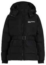 KARL LAGERFELD JEANS, Mujeres, Puffer con Cinturón, Corte Regular, Negro, S