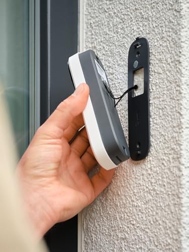 OSRAM Timbre con vídeo SMART+ WiFi 3MP 2K Batería IP66 Blanco Timbre con video SMART+ WiFi de 3 MP y 2K, sensor PIR, batería de 5200 mAh, timbre, ángulo de 160°, compatible con Alexa, blanco