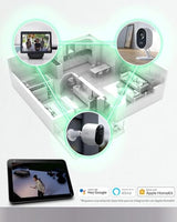 Arlo Pro 5 Camara de Vigilancia WiFi Exterior 2K, Camara Vigilancia WiFi Interior, Sensor de Movimiento, Alarmas Para Casa, Visión Nocturna Color, Prueba Arlo Secure Incluida, 4 Cámaras, Blancas