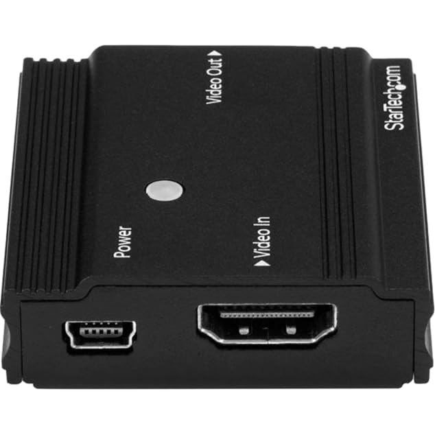 StarTech.com Amplificador de Señal HDMI - Extensor Alargador de Señal HDMI - 4K a 60Hz - Hasta 9 Metros con Cable Convencional