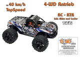 DF Models DF06 Light Truck RTR (Largo x Ancho x Alto 31 x 23,5 x 14 cm, Aprox. 1000 g, Escala 1:14, hasta 40 km/h rápido, a Partir de 14 años, Incluye batería y Cable de Carga USB, Coche teledirigido