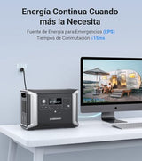 Dabbsson DBS2300 Estación de Energía Portátil, Batería LiFePO4 de Generador Solar de 2330Wh, Máximo 8330Wh, para Picnic al Aire Libre, Pesca, Fiesta, Camping