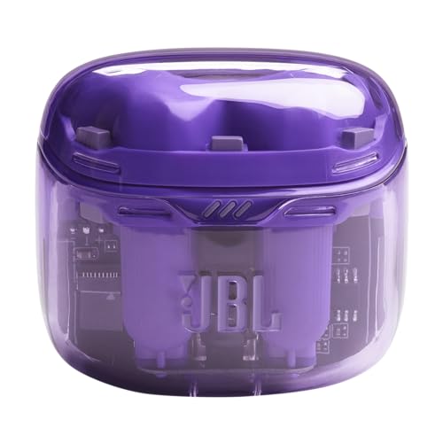 JBL Tune Flex Ghost, Auriculares In-Ear inalámbricos con cancelación de ruido adaptativa, Bluetooth, resistente al agua y al sudor IPX4, aplicación JBL Headphones y 32 horas de batería, purple ghost