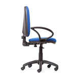 Rocada Silla de Escritorio Barata | Silla Oficina Color Azul | Silla despacho Cómoda, Ajustable y con Ruedas | Regulable en Altura | Tapizada en Tela Ignífuga y con Reposabrazos