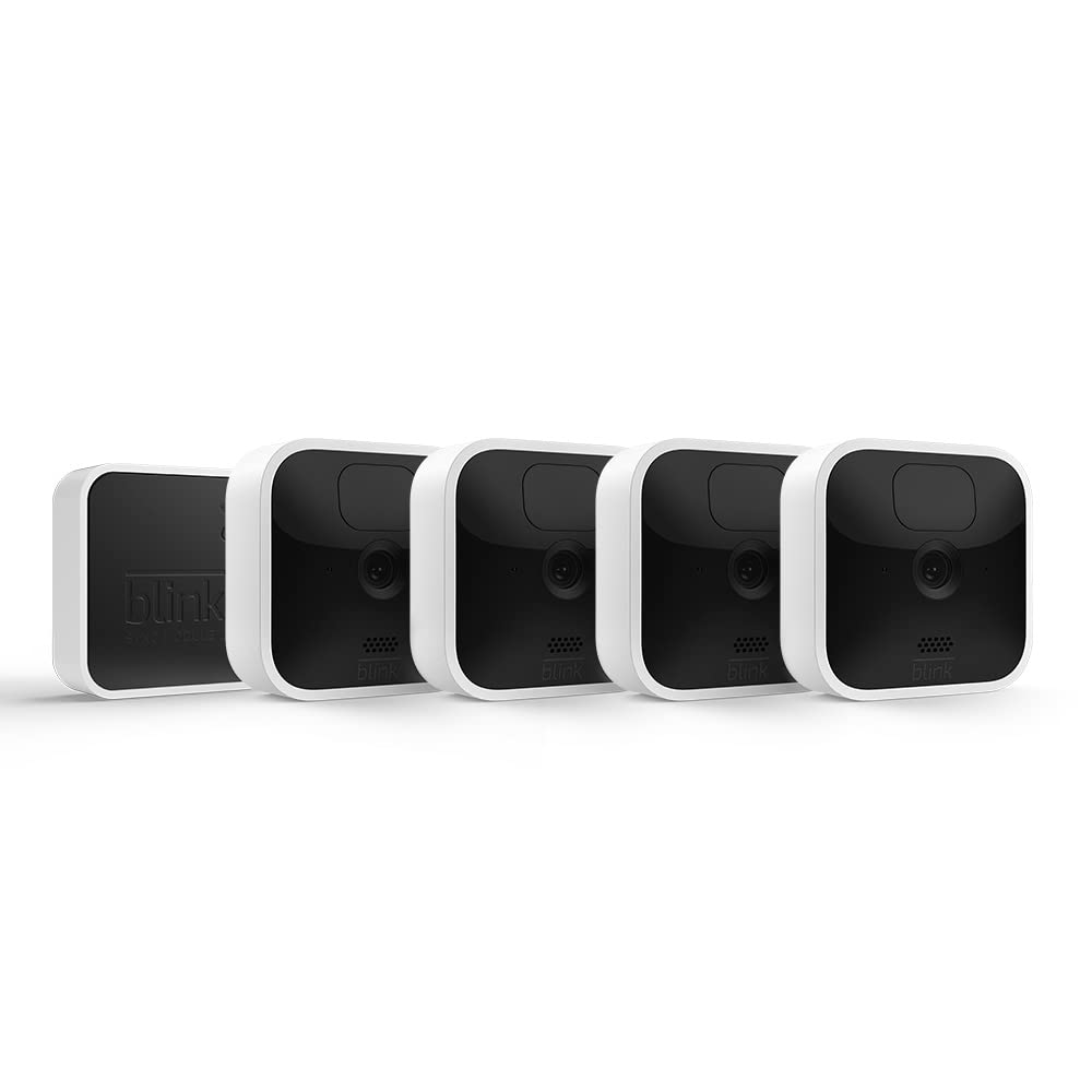 Blink Indoor | Cámara de seguridad HD inalámbrica con 2 años de autonomía, detección de movimiento, audio bidireccional, compatible con Alexa | 4 cámaras