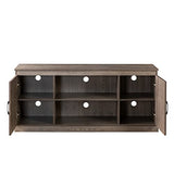 Zinus Wade Mueble TV - Mueble TV 147x67x40 cm - Mueble con armario - Diseño estilo granja - Gris