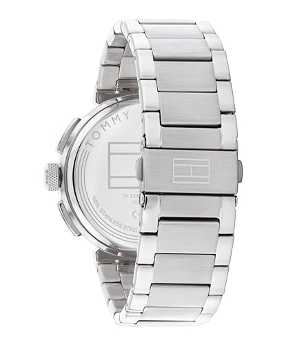 Tommy Hilfiger Reloj Analógico de Cuarzo multifunción para hombre con Correa en Acero Inoxidable, Verde (Green)