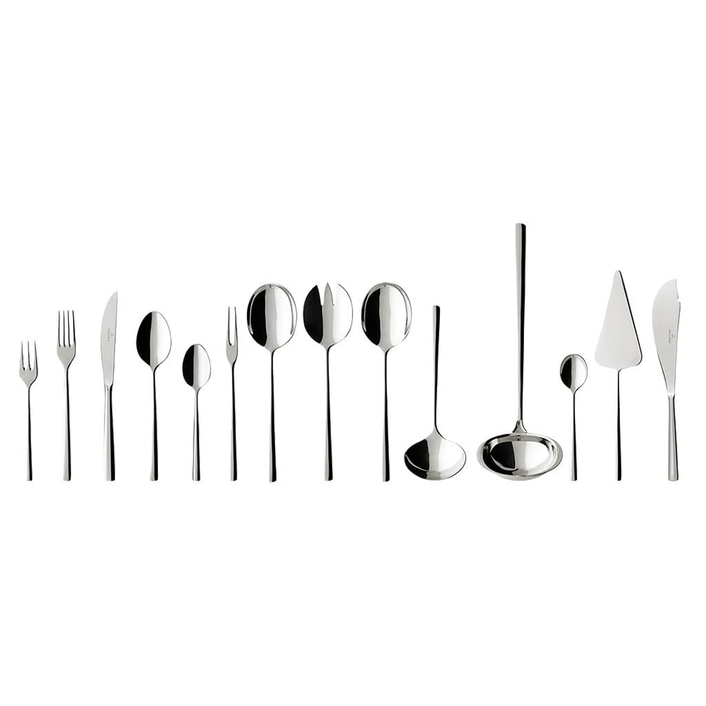 Villeroy & Boch Piemont Cubertería, Para hasta 12 personas, 70 piezas, Acero inoxidable