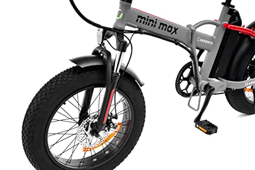 Argento New Mini MAX Red Black Bicicletas, Adultos Unisex, Gris, Única Talla