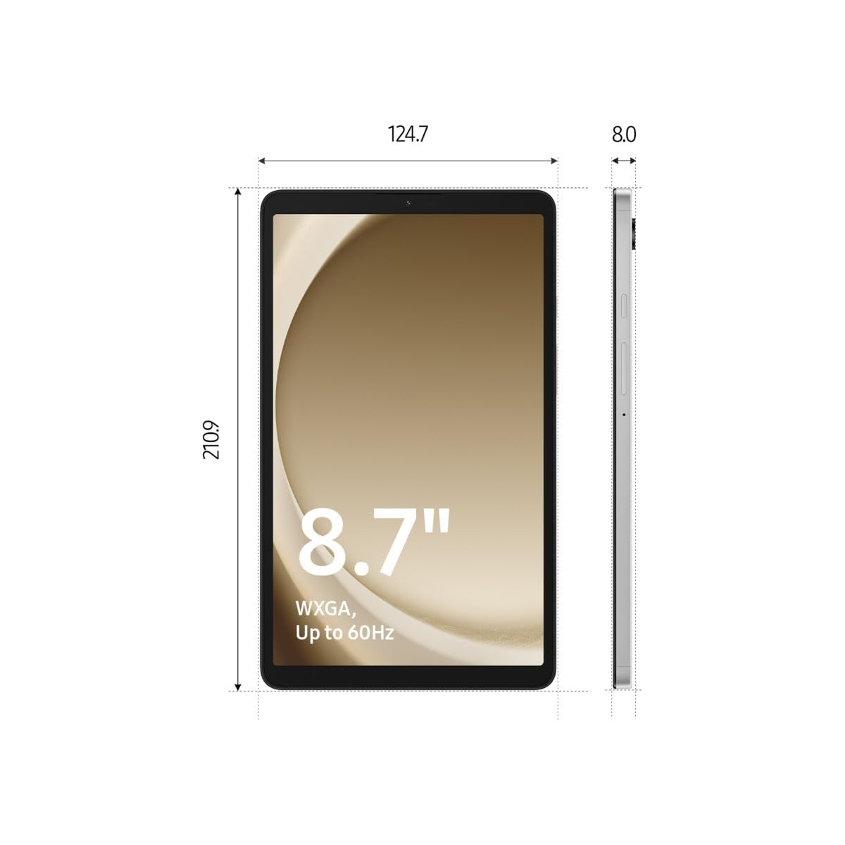 Samsung Galaxy Tab A9 Tablet Android, 64 GB Almacenamiento, WiFi, Pantalla 8.7”, Sonido Nítido, Gris (Versión Española)