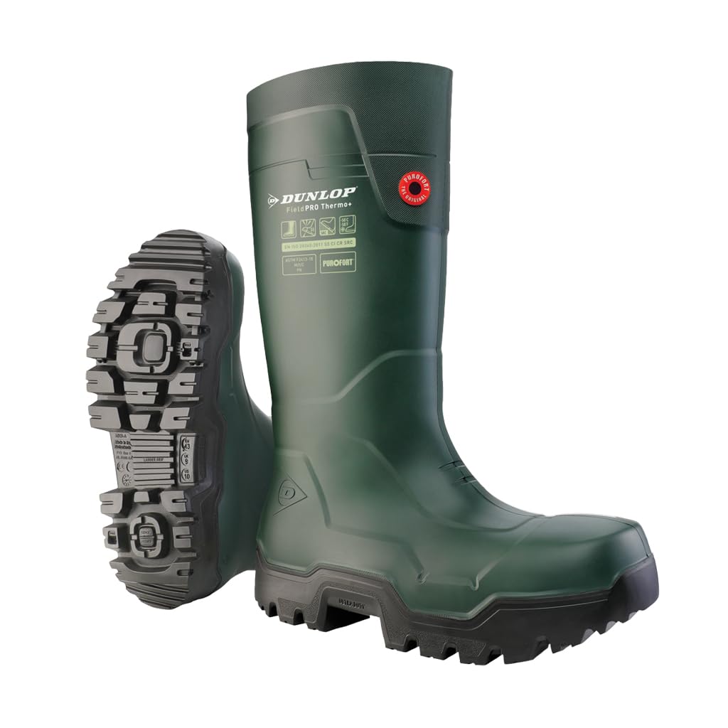 DUNLOP Protective Footwear, LP8KL01, FieldPRO Thermo+, Verde Patrimonio, Talla 43 EU
