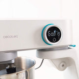 Cecotec Batidora Amasadora Twist&Fusion 4000 Luxury White. 800 W, Cuerpo de Aluminio fundido, Motor DC, 8 velocidades, Luz LED, Bol de Acero Inoxidable de 5,2 L