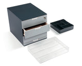 Durable 338558 Caja para café COFFEE POINT BOX para organizar cápsulas de café, sobres de azúcar,cucharillas, servilletas, bolsas de té y mucho más, antracita