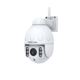 Foscam Cámara de vigilancia SD4 4 MP Dual Band WiFi PTZ Dome con Zoom óptico de 4 aumentos y visión Nocturna hasta 50 Metros, detección de Personas, Movimiento y Ruido, Color Blanco