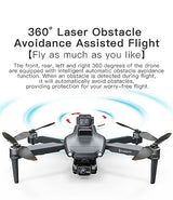 LUXWALLET Chopper X Dodge - 21.6KM/h Drone - WiFi GPS 1080P Full HD Drone – Laser Obstacle Avoidance - EIS Stabilisator - 1200 Meter Afstand + 2X Accu
