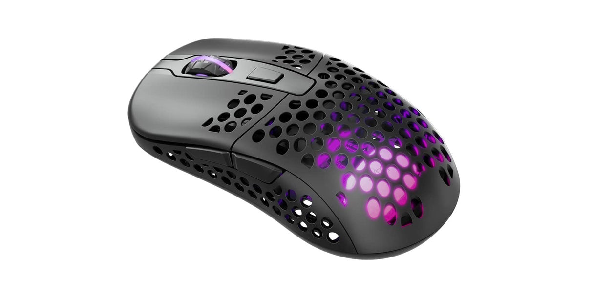 Xtrfy M42 Wireless, Ratón Gaming Inalámbrico Ultraligero, Optimizado para eSports, Radiofrecuencia 2,4 GHz, Iluminación RGB, Carcasa Modular (incluye 2 Tamaños), Recargable, Negro
