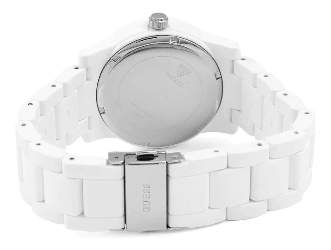 Guess Reloj Analógico para Mujer de Cuarzo con Correa en Caucho W0944L1