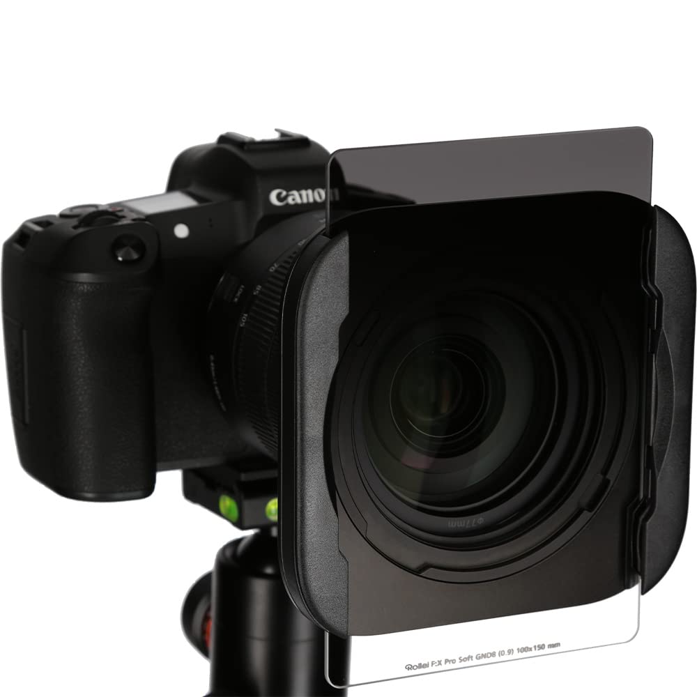 Rollei MK 3 - Juego de 3 Soportes de Filtro rectangulares con Filtro CPL magnético, Anillos adaptadores de 52 a 82 mm, Bolsa de Filtro y Filtro Suave GND8 de 100 mm.