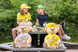 Gipsy Toys - Peluche Oso Camiseta y Gorra ganadora Paso Amarillo 60 cm - Peluche Oficial del Tour de Francia. Majestuosa, Deleitará a Pequeños y Grandes Fans.