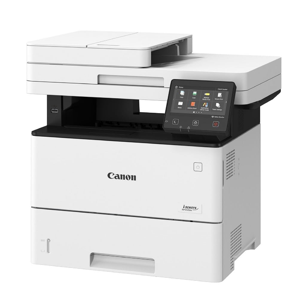 Canon i-SENSYS MF553dw Impresora Multifunción Blanco y Negro Láser 4 en 1, Impresión, Copia, Escaneo y Fax, WiFi, DADF de 50 Hojas, Impresión a Doble Cara Automática