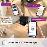 Bosch - Robot Spotless MAX CAM, BCRDW3BX, aspira y friega, Potencia 11.000 Pa, Almohadillas giratorias, estación Seca-húmeda, Visión Inteligente por luz estructurada, Cámara, Home Connect App, Negro