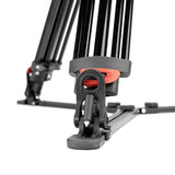 Caruba Videostar 188 Pro - Trípode de vídeo Robusto, Estable y versátil para un posicionamiento preciso de la cámara - Tornillo de liberación rápida de 1/4" - Carga máxima de 15 kg